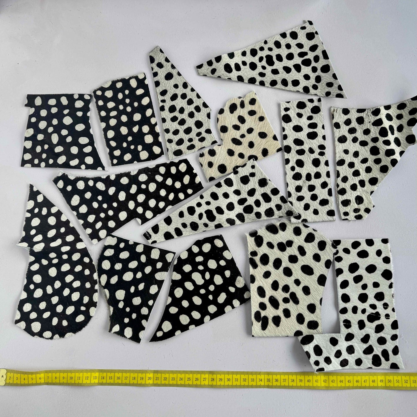 Leopard Print - Hair on Hide Leather Scraps