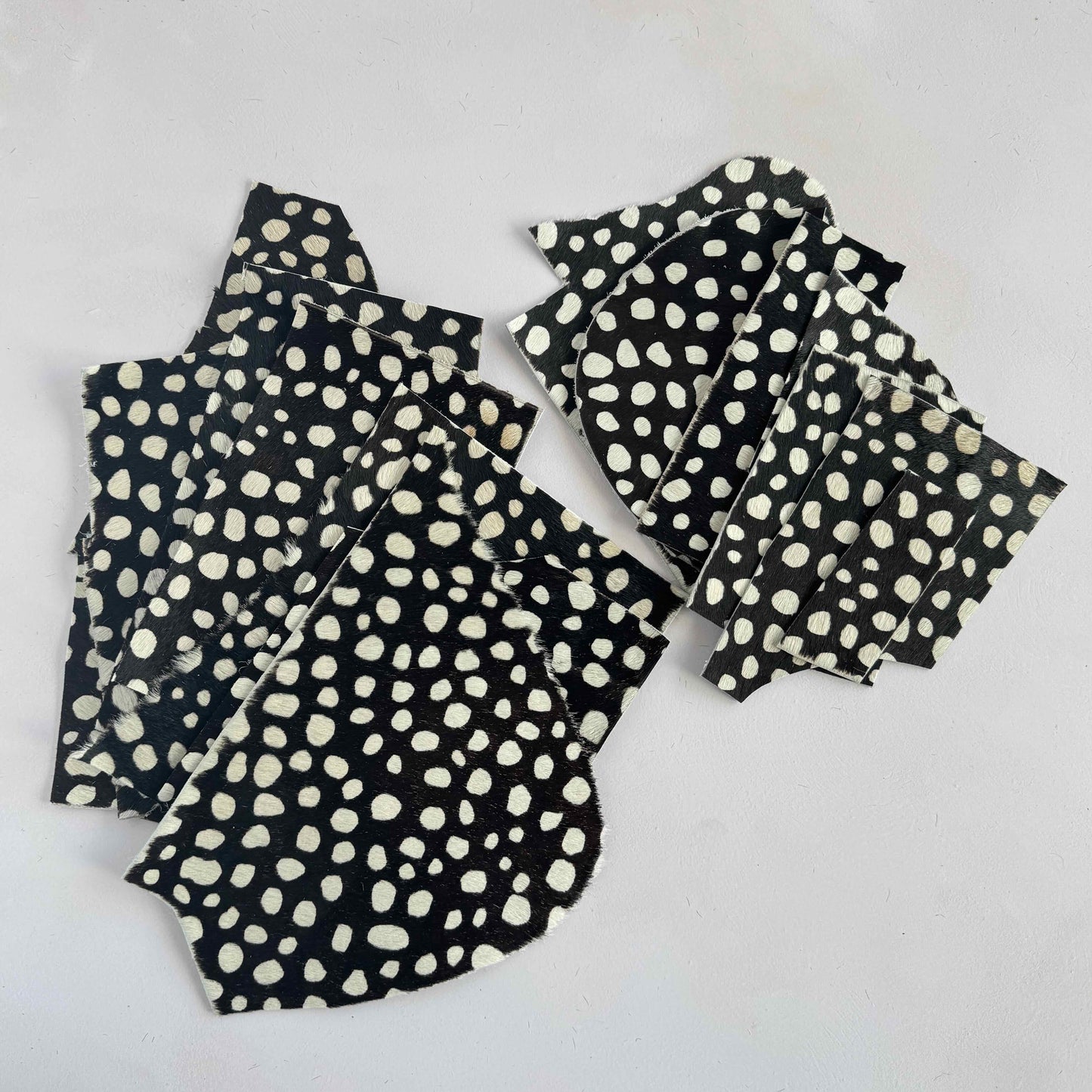 Leopard Print - Hair on Hide Leather Scraps
