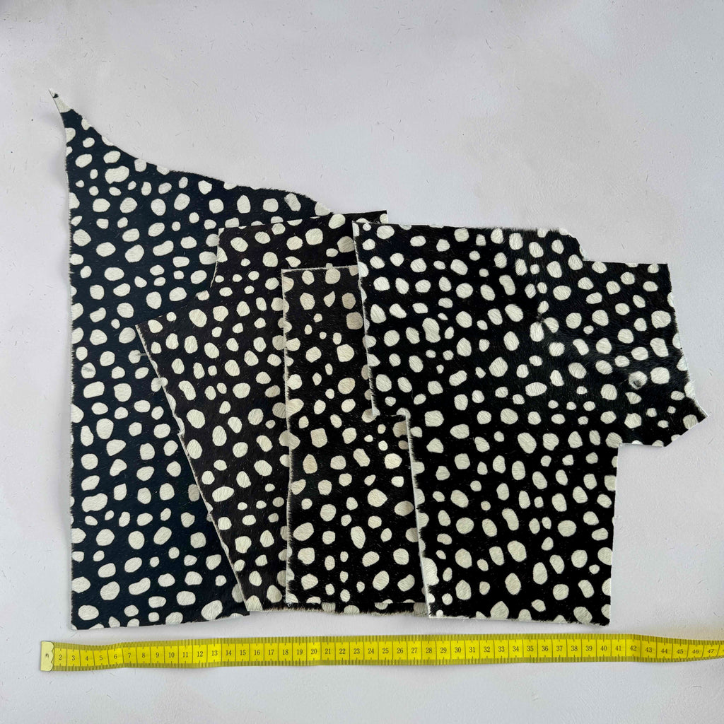 Leopard Print - Hair on Hide Leather Scraps