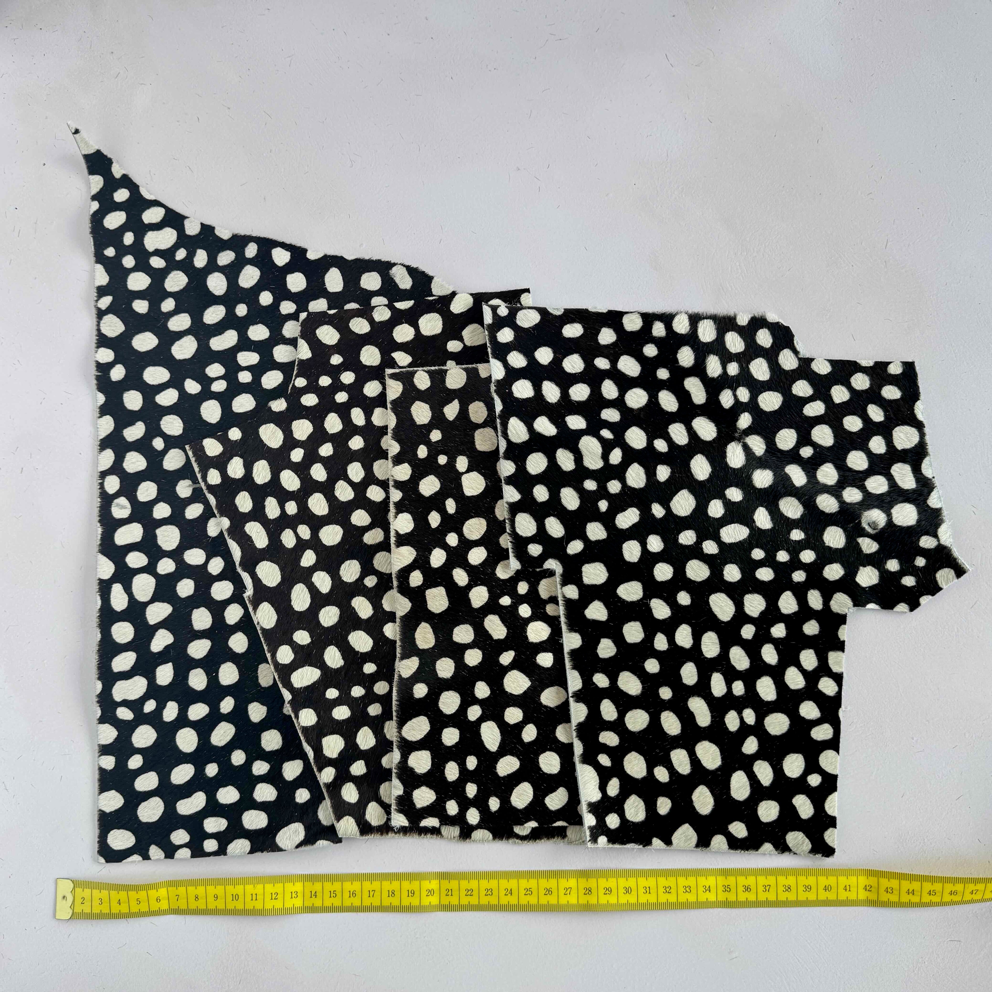 Leopard Print - Hair on Hide Leather Scraps