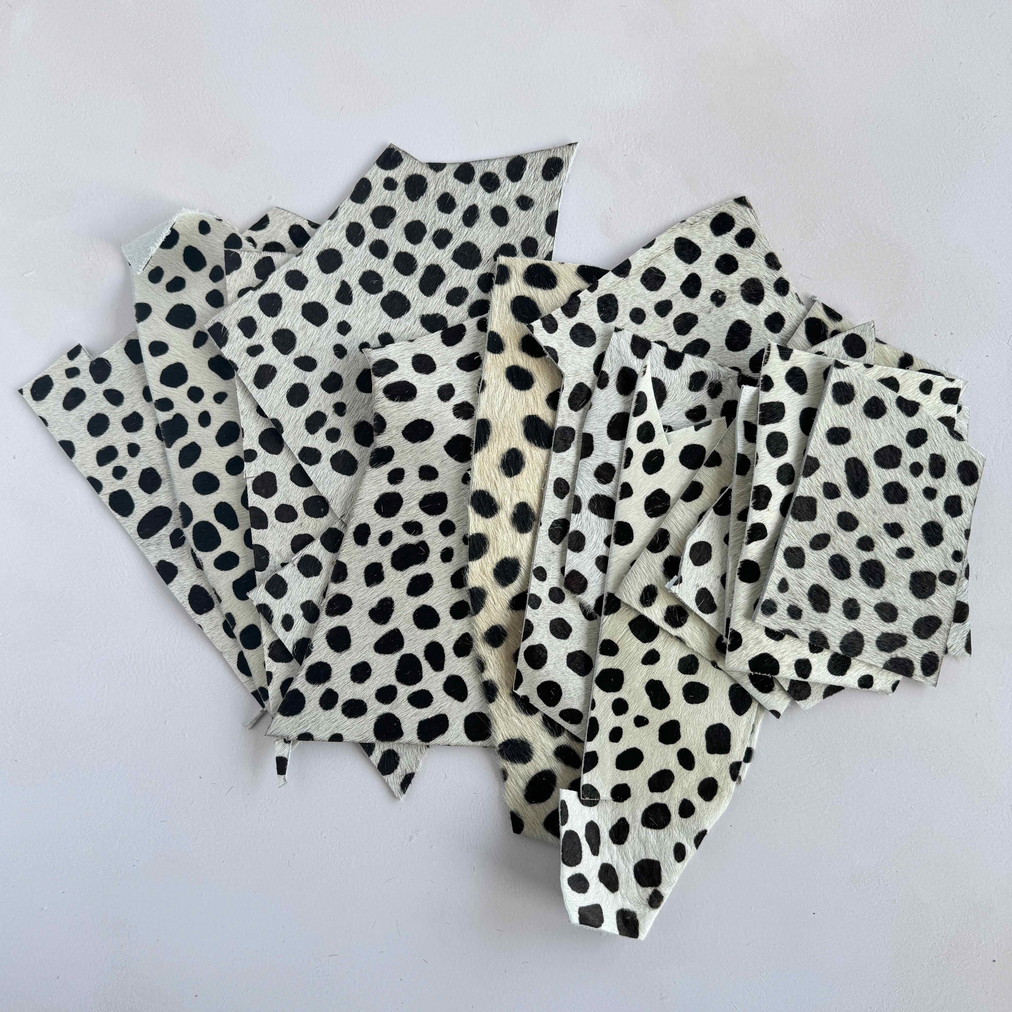 Leopard Print - Hair on Hide Leather Scraps