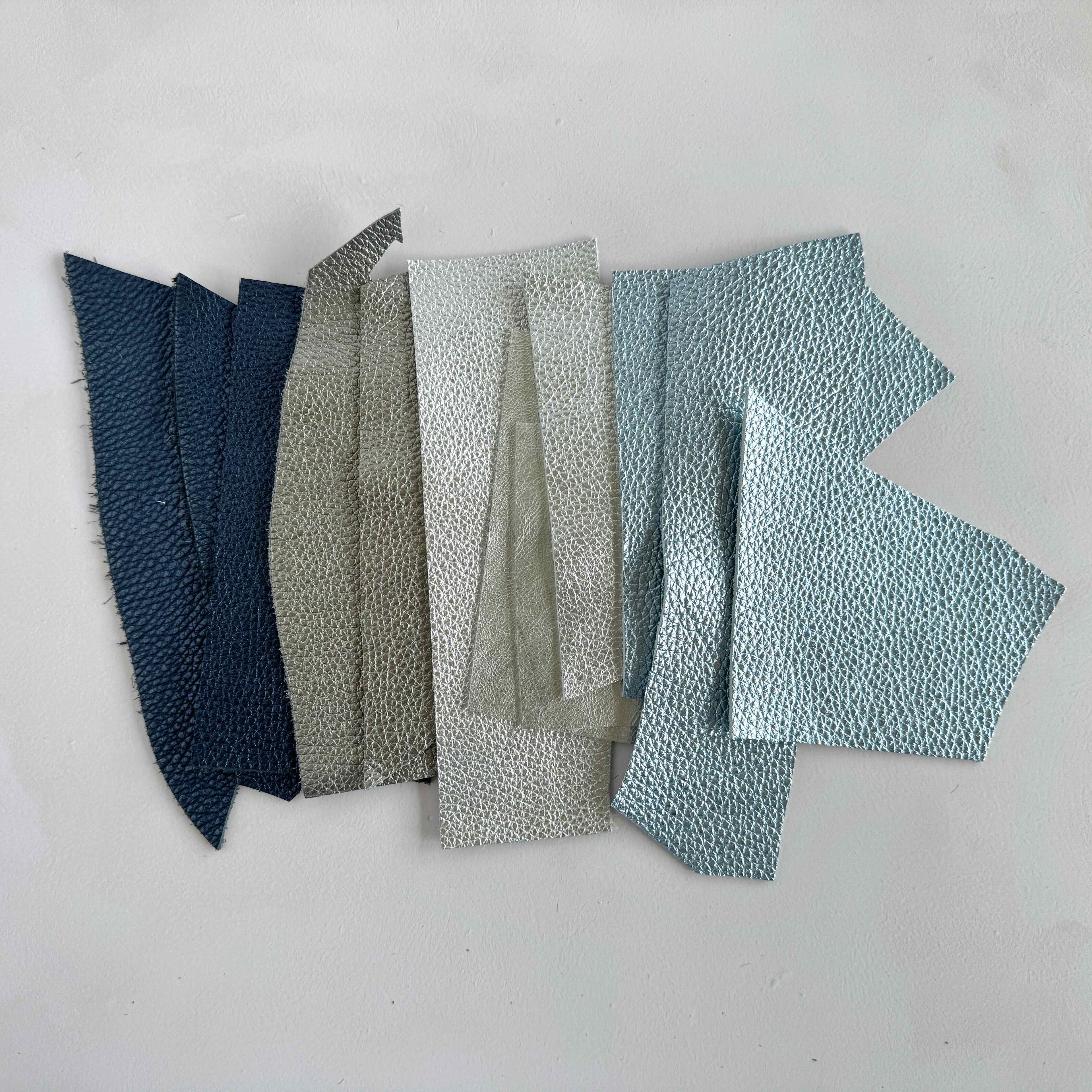 Cowhide Metallic Leather Scrap Bags