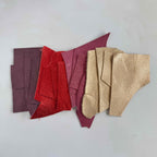 Cowhide Metallic Leather Scrap Bags